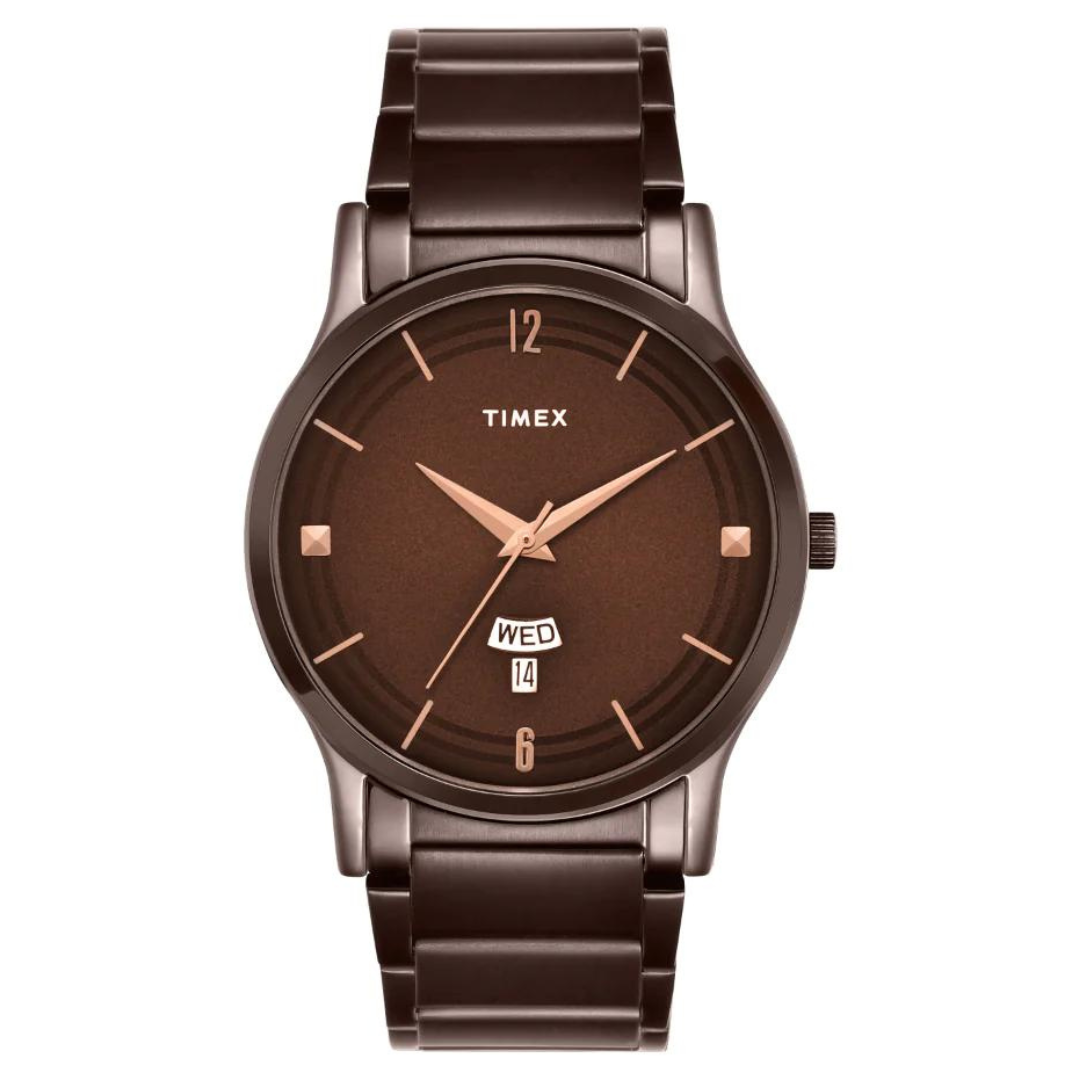 Timex Men Brown Round Analog Dial Watch - TW000R461