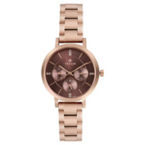 Titan Quartz Multifunction Rose Gold Dial Stainless Steel Strap Watch for Women 95087WM02 - KRISHNA WATCH COMPANY