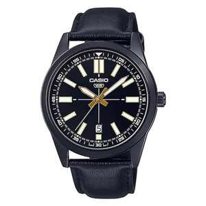 Black Analog - Men's Watch ENTICER MTP-VD02BL-1EUDF (A1943) - KRISHNA WATCH COMPANY