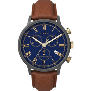 Waterbury Classic Chronograph 40mm Leather Strap Watch - TW2U88200UJ - KRISHNA WATCH COMPANY