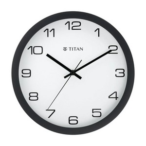 Contemporary White Wall Clock with Silent Sweep Technology - W0020PA01A - KRISHNA WATCH COMPANY
