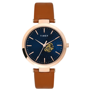 Timex Women Blue Round Analog Dial Watch- TW000X246 - KRISHNA WATCH COMPANY