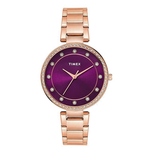 Timex Purple Dial Women's Watch - TWEL18726 - KRISHNA WATCH COMPANY