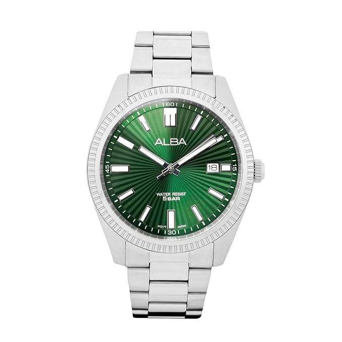 ALBA Emerald Green Textured Dial Watch - AS9S67X1