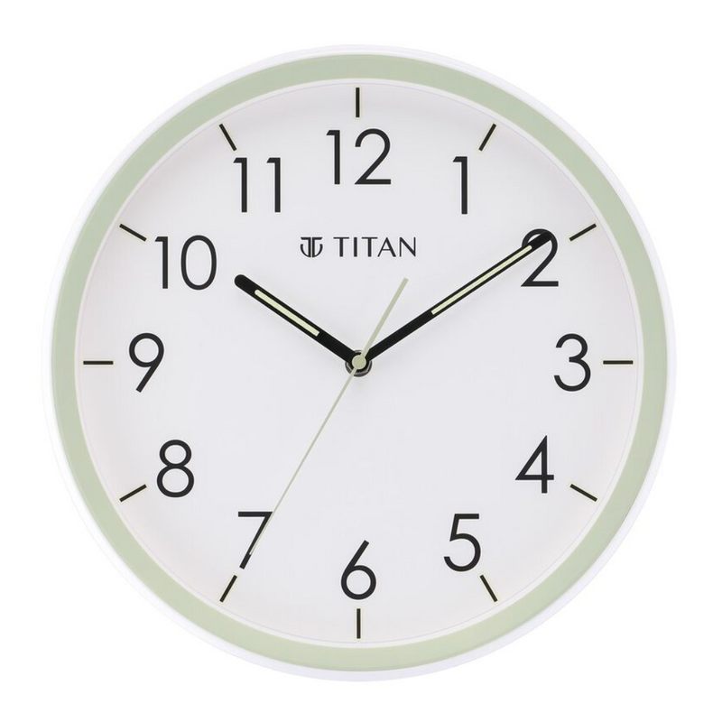 Titan  White-Lume Wall Clock: Stylish Nighttime Illumination W0055PA01