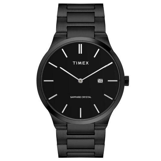 Timex Men Analaog Black Round Stainless Steel Dial Watch- TWEG23603