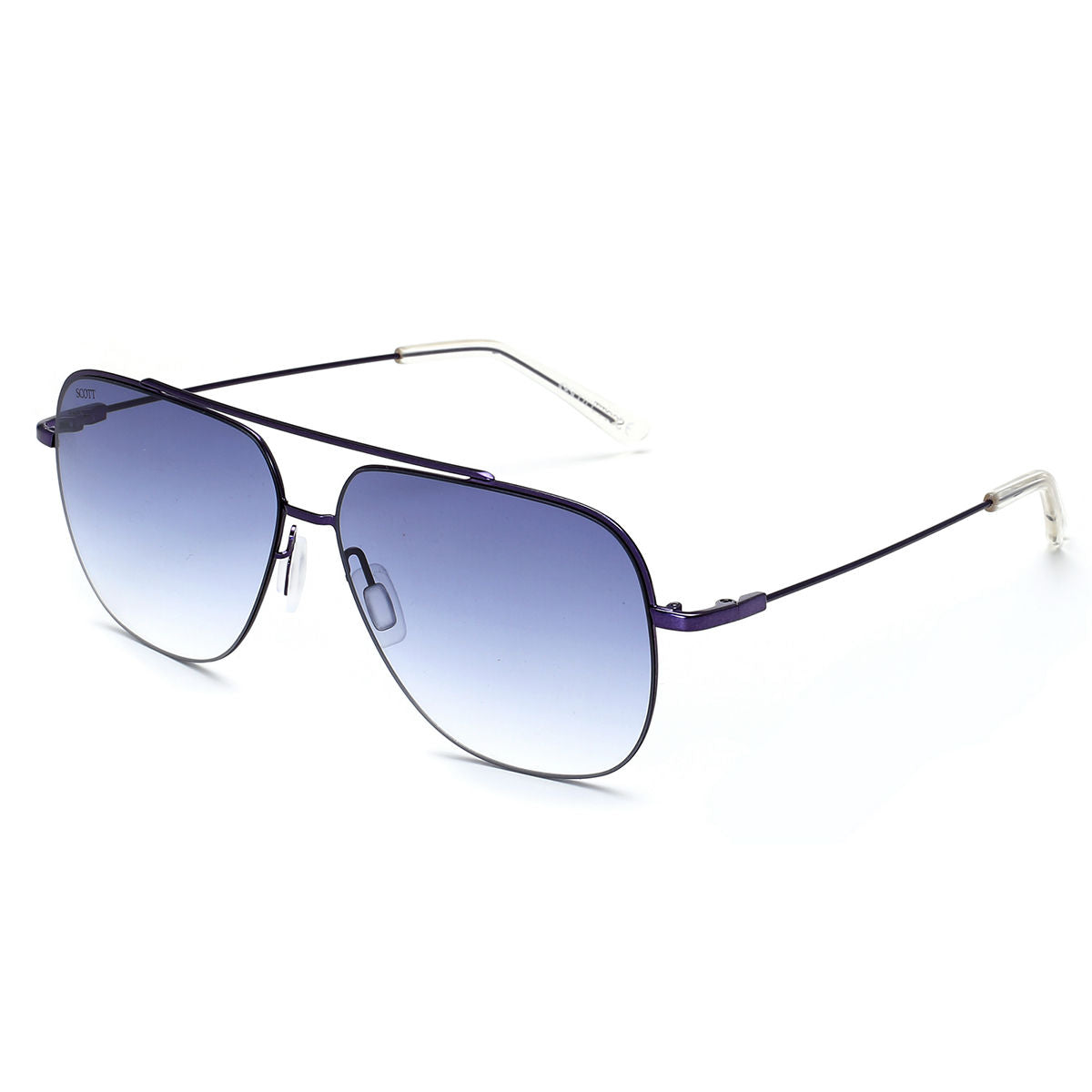 Scott Sunglasses Gradient Blue Lens Navigator Sunglass Purple Frame SC 2493 C3