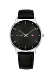 Tommy Hilfiger Mens Black Leather Analogue Watch - TH1791651 - KRISHNA WATCH COMPANY