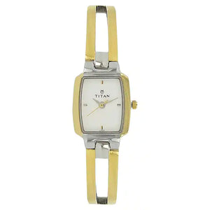 Titan White Dial Two Toned Stainless Steel Strap Watch NK2131BM01 (L103) - KRISHNA WATCH COMPANY
