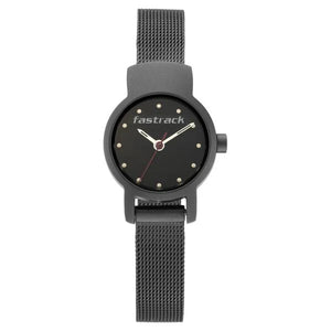 Fastrack Hitlist Quartz Analog with Date Black Dial Stainless Steel Strap Watch for Girls nr2298nm01 / 2298nm01 - KRISHNA WATCH COMPANY