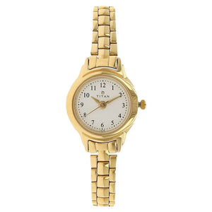Titan Quartz Analog White Dial Stainless Steel Strap Watch for Women / 2401YM01 - KRISHNA WATCH COMPANY