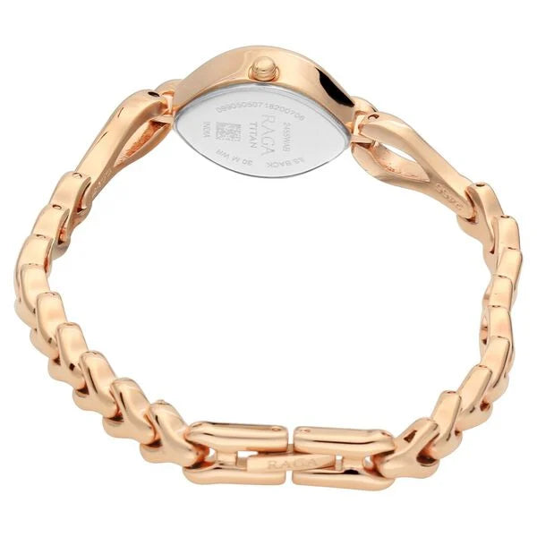 Titan Quartz Analog Silver Dial Metal Strap Watch for Women 2455wm01