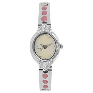 Titan White Dial Silver Stainless Steel Strap Watch 2468SM05 (DE803) - KRISHNA WATCH COMPANY