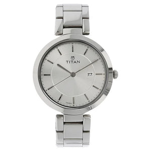 Titan Workwear Silver Dial Women Watch - 2480SM07 - KRISHNA WATCH COMPANY