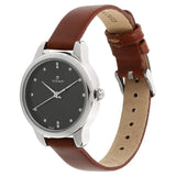 TITAN Workwear Watch with Black Dial & Leather Strap NP2481SL07