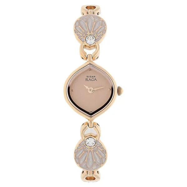 Titan Raga Pink Dial Analog Metal Strap watch for Women 2497WM01