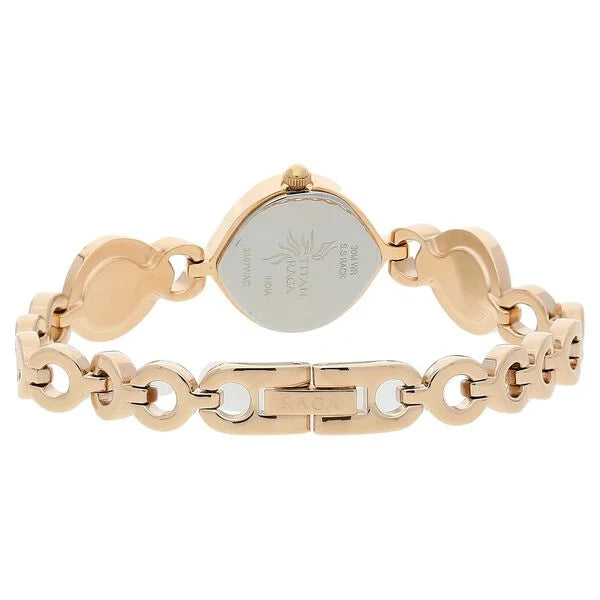 Titan Raga Pink Dial Analog Metal Strap watch for Women 2497WM01