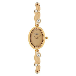 Titan Raga Foliage Rose Gold Dial Women Watch With Metal Strap 2511wm05 - KRISHNA WATCH COMPANY
