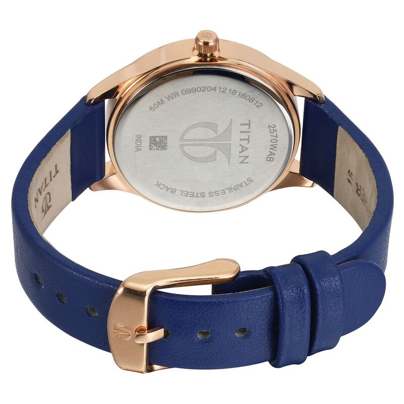 Titan Sparkle White Dial Analog Date Function Watch for Women  2570WL02