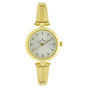 Titan Champagne Dial Golden Stainless Steel Strap Watch - 2574YM01 - KRISHNA WATCH COMPANY