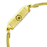 Titan Champagne Dial Golden Stainless Steel Strap Watch - 2574YM01
