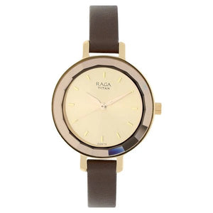 Titan Raga Viva Women Watch With Leather Strap - 2575WL01 - KRISHNA WATCH COMPANY