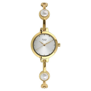 Titan Quartz Analog White Dial Metal Strap Watch for Women - 2576YM01 - KRISHNA WATCH COMPANY