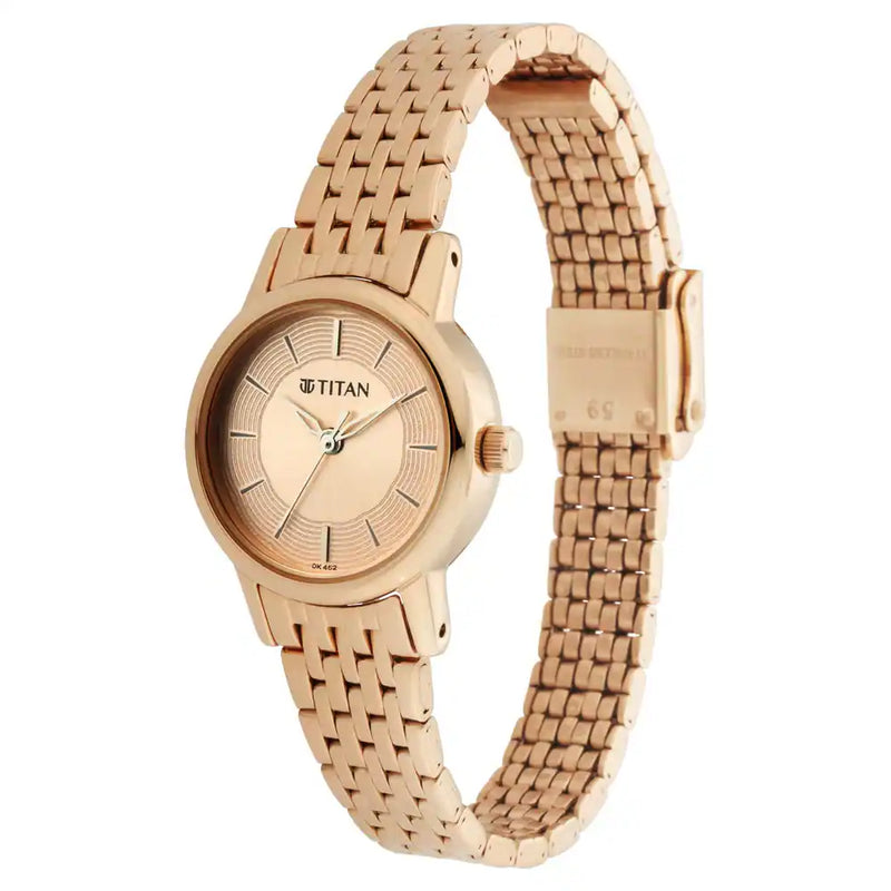 Titan Rose Gold Dial Analog Watch - 2593WM02 - KRISHNA WATCH COMPANY
