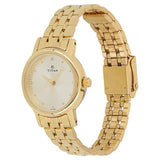 Titan Quartz Analog Champagne Round Watch For Women - 2593YM01 - KRISHNA WATCH COMPANY