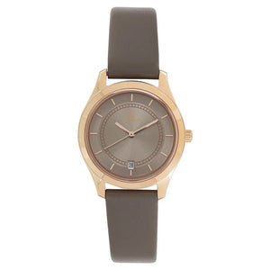 Titan Workwear Anthracite Dial Women Watch With Leather Strap / 2596WL02 - KRISHNA WATCH COMPANY