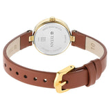 Titan Lagan Silver Dial Analog Leather Strap Watch for Women / 2598YL03 - KRISHNA WATCH COMPANY