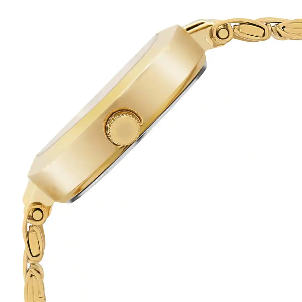 Titan Champagne Dial Golden Stainless Steel Strap Watch NM2598YM01 (DH397)