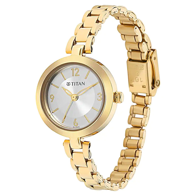 Titan Lagan Silver Dial Metal Strap Watch 2598YM04 - KRISHNA WATCH COMPANY