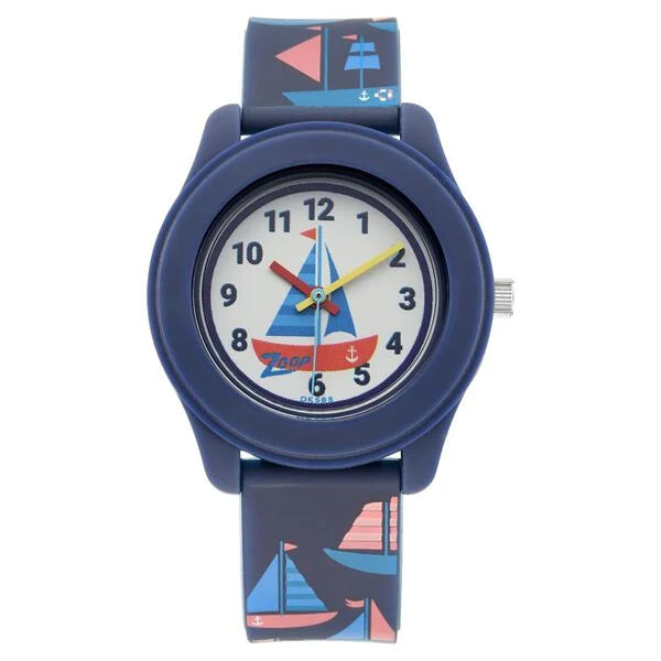 Zoop Analog Watch with White Dial & Blue Strap for Boys Girls Kids nt26019pp01w