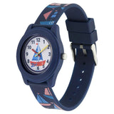 Zoop Analog Watch with White Dial & Blue Strap for Boys Girls Kids - 26019PP01W