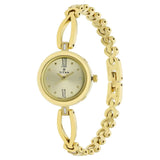 Titan Champagne Dial Golden Metal Strap Watch - NT2601YM01