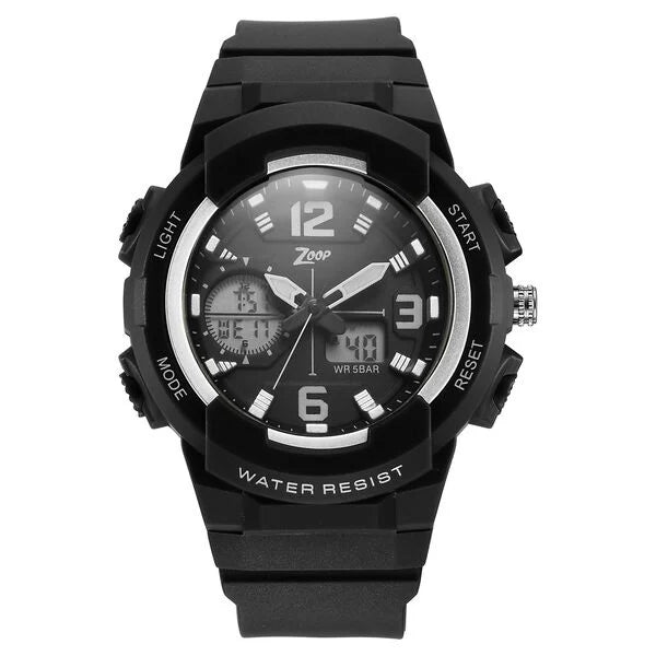 Zoop By Titan Quartz Analog Digital Black Dial Plastic Strap Watch for Kids 26026pp02w