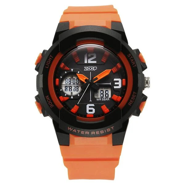 Zoop Pop Upgrages Quartz Analog Digital Black Dial Plastic Strap Watch For Kids 26026pp05w