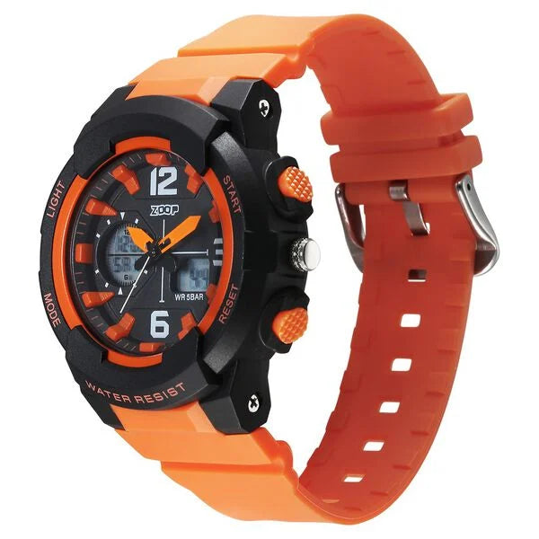 Zoop Pop Upgrages Quartz Analog Digital Black Dial Plastic Strap Watch For Kids 26026pp05w