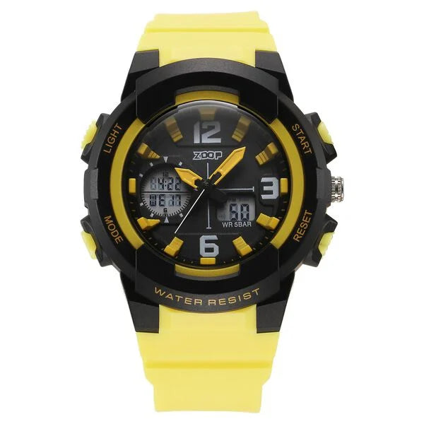 Zoop Pop Upgrages Quartz Analog Digital Black Dial Plastic Strap Watch For Kids 26026pp06w