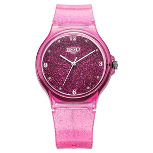 Zoop by Titan Glitter Quartz Analog Pink Dial Polyurethane Strap Watch for Kids 26030PP03W - KRISHNA WATCH COMPANY