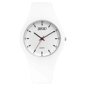 Zoop By Titan Pop Integrated Quartz Analog White Dial Silicone Strap Watch for Kids 26031PP02W - KRISHNA WATCH COMPANY