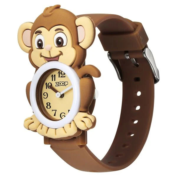 Zoop By Titan Friends from Nature Quartz Analog Brown Dial Plastic Strap Watch For Kids 26046pp01