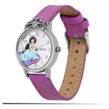 Zoop By Titan Disney Princess Quartz Analog Silver Dial Leather Strap Watch For Kids 26049sl01