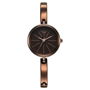 Titan Raga Viva Quartz Analog Brown Dial Watch for Women - 2606QM03 - KRISHNA WATCH COMPANY
