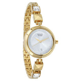 Titan Raga Viva Silver Dial Analog with Date Golden Metal Strap watch for Women - 2606YM01