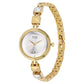 Titan Raga Viva Silver Dial Analog with Date Golden Metal Strap watch for Women 2606YM01