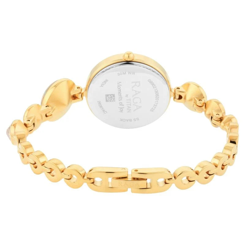 Titan Raga Moments Of Joy Mother of Pearl Dial Women Watch With Metal Strap 2606YM07