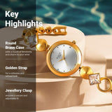 Titan Raga Love All Champagne Dial Analog Metal Strap Watch for Women NR2606YM08 / NS2606YM08