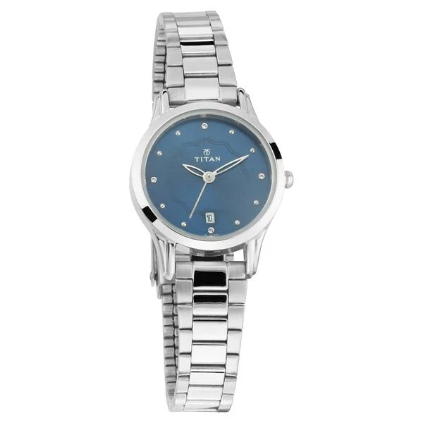 Titan Quartz Analog with Date Watch for Women - 2628SM01 - KRISHNA WATCH COMPANY